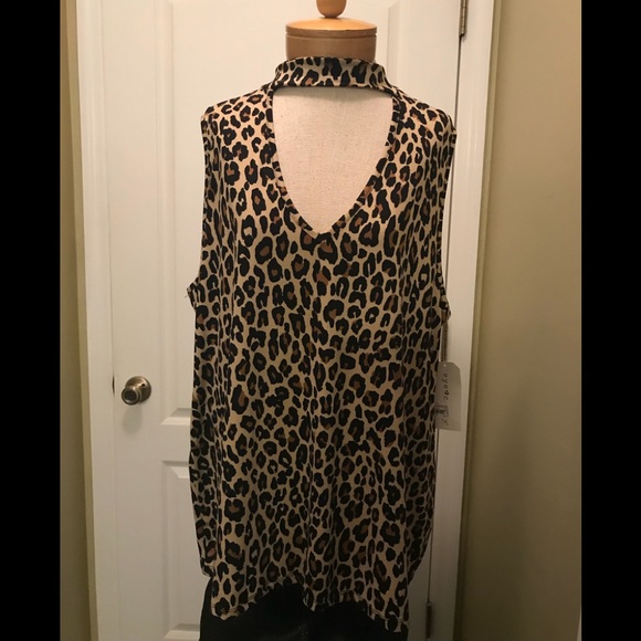 eye candy Tops - Leopard Sleeveless Top by Eye Candy - 3X